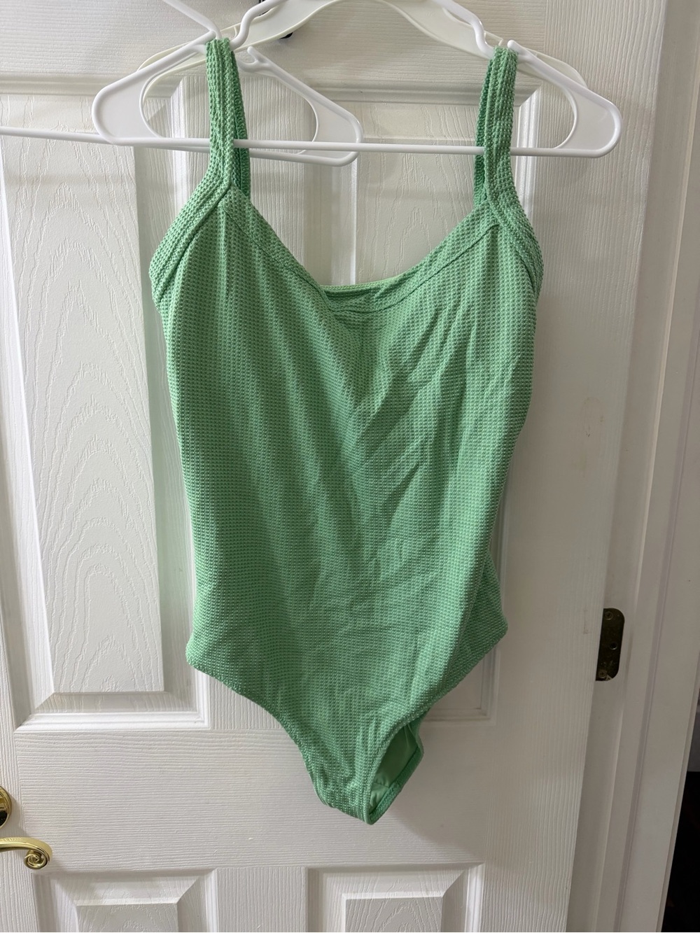 aerie Green Textured One-Piece Swimsuit
